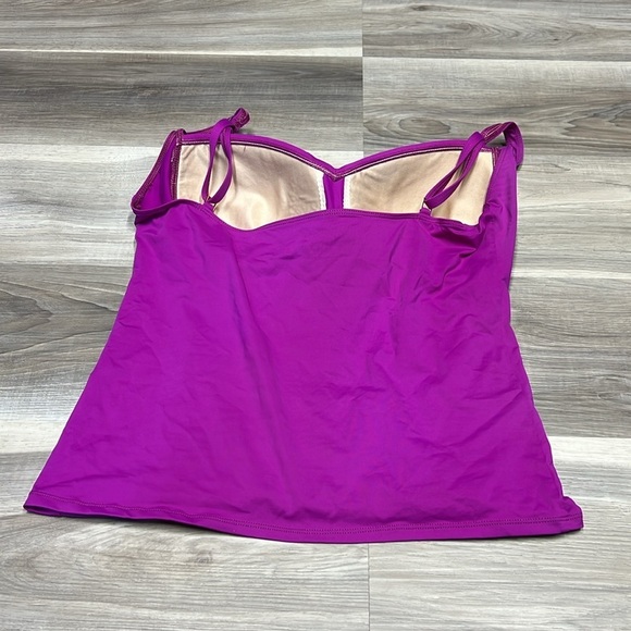 La  Blance pink / purple bathing suit top size large - Picture 5 of 7